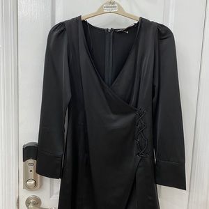 Zara Satin mini dress with Criss-cross details